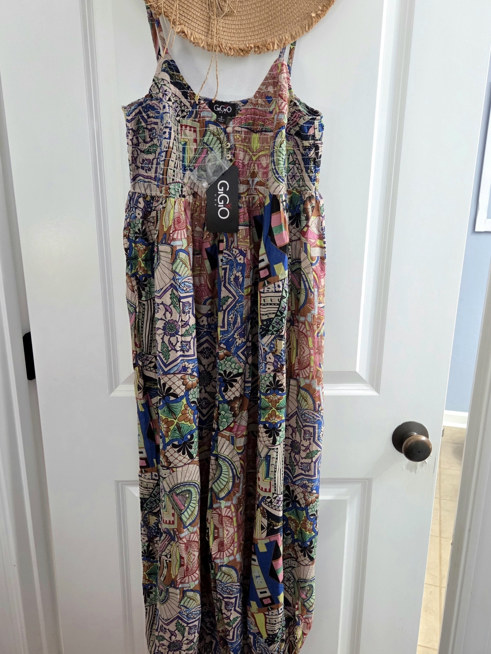 GIGIO Multicolor Printed Maxi Jumpsuit with Adjustable Straps